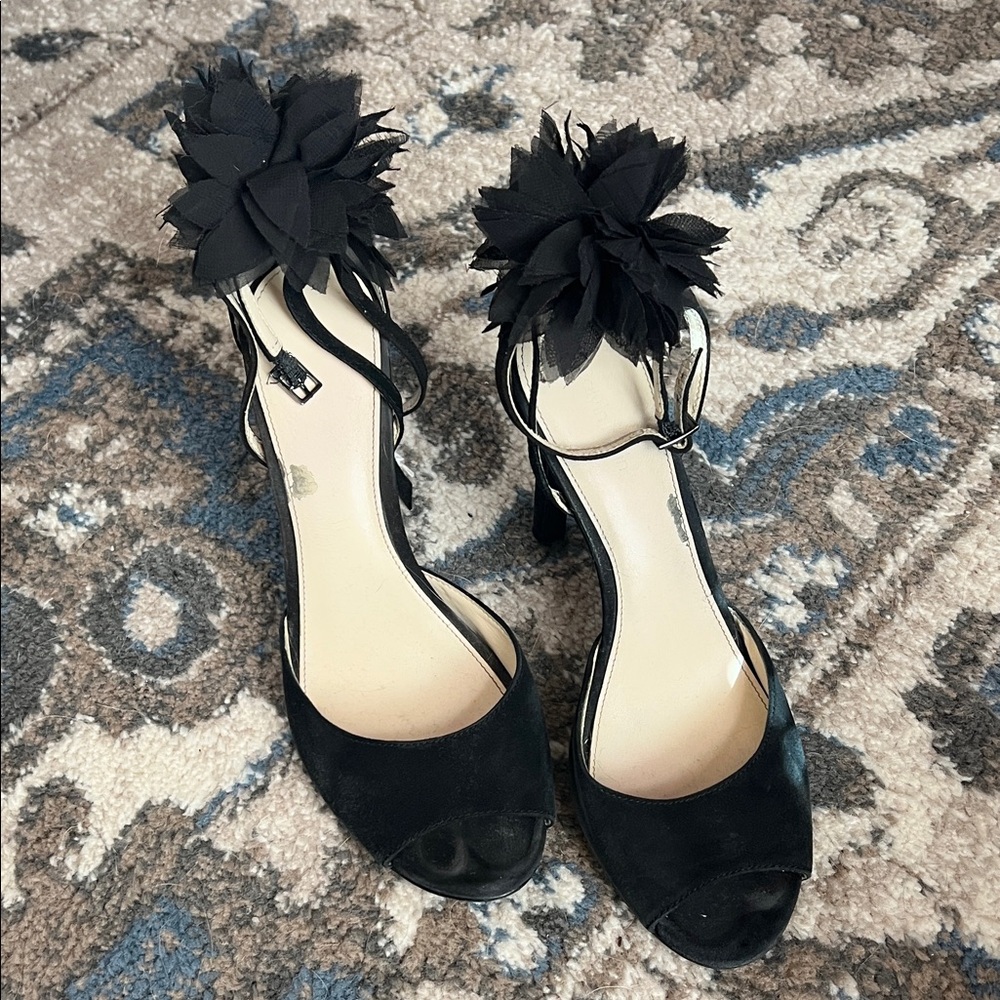 Calvin Klein Black Floral Heels